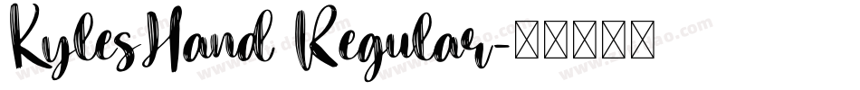 KylesHand Regular字体转换
